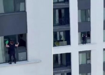 Snimka iz Beograda: Žena pere prozore na 10. spratu bez ikakve zaštite
