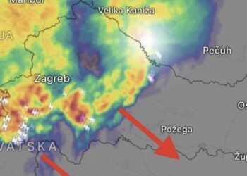U BiH preko Slovenije i Hrvatske sutra dolazi snažna oluja. Evo koji gradovi bi mogli biti pogođeni