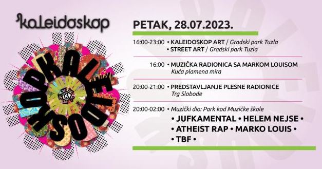 Najava programa 13. Kaleidoskop festivala za 28. juli