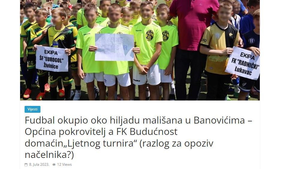 Oficijelna web stranica Općine Banovići: Ko u tekstovima plasira poruke političkim oponentima?! (FOTO)