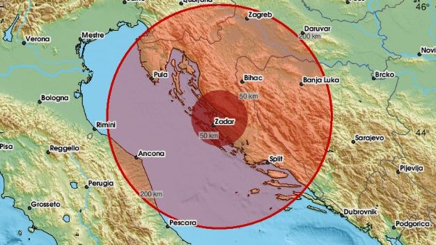 Zemljotres jačine 3 stepena po Richteru večeras pogodio hrvatsko primorje