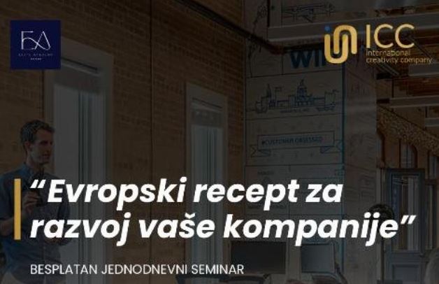Besplatni seminar: „Evropski recept za razvoj vaše kompanije“ Besplatni seminar: „Evropski recept za razvoj vaše kompanije“
