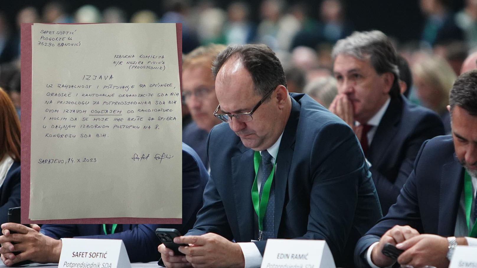 Evo šta je Safet Softić naveo u pisanoj izjavi o odustajanju od kandidature za potpredsjednika SDA Evo šta je Safet Softić naveo u pisanoj izjavi o odustajanju od kandidature za potpredsjednika SDA