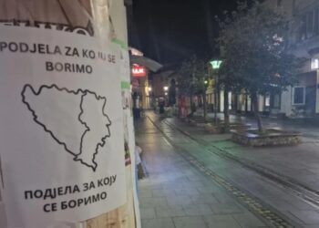 Plakati o podjeli BiH između Hrvatske i Srbije osvanuli u Tuzli, Brčkom i Bijelini