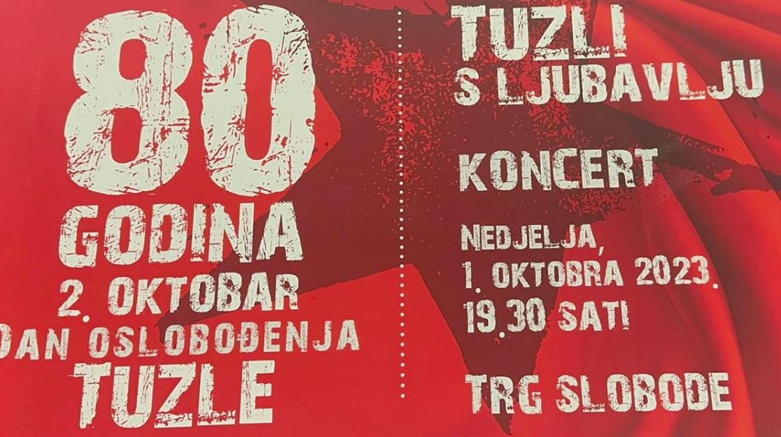 Večeras na Trgu slobode: Koncert “Tuzli s ljubavlju”